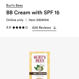 NWTS Burts Bees BB cream 1.7 oz.
